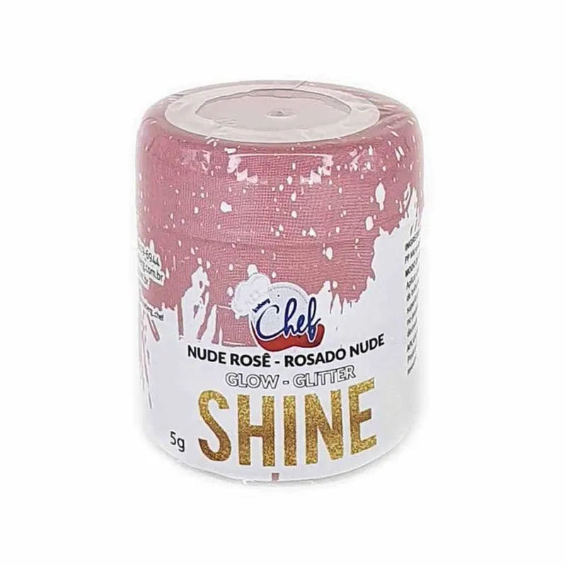 PO BRILHANTE P/ DECORACAO ICEBERG SHINE GLITTER NUDE ROSE 5 GR