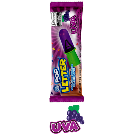 PIRULITO POP LETTER UVA UNITARIO