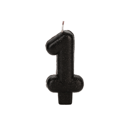 VELA SILVER GLITTER PRETA N 1