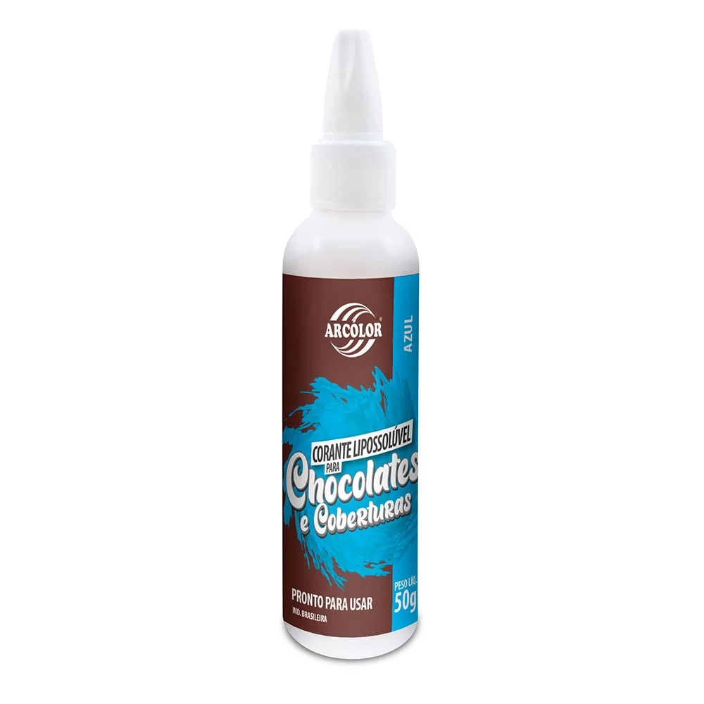 CORANTE LIQUIGEL ARCOLOR P/ CHOCOLATE 50 GR AZUL
