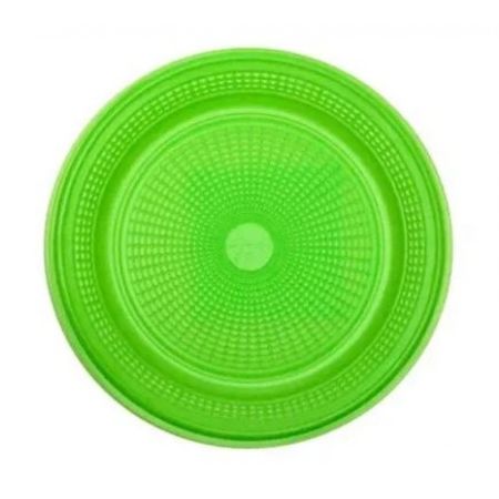 PRATO DESCARTAVEL TRIK TRIK 15 CM BIO RED VERDE NEON C/10 UN