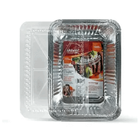 ASSADEIRA P/ PORCAO RETANGULAR VABENE 700 ML C/ TAMPA ACETATO C/12 UN